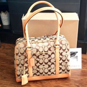 Vintage Signature Camel Coach Bag
